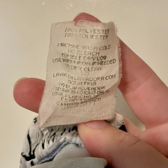 Vtg 90s Sleeveless Mini Dress in Blue Daisy Print by All That Jazz - Size 7/8 - Picture 7 of 7